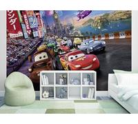 Sunny Decor | Disney | Carta da parati fotografica CARS RACE | 254 x 184 cm | Carta da parati, decorazione da parete, auto, corse automobilistiche, McQuuen, SD401