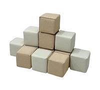 Sunny Dely Blocchi in Schiuma per Bambini, Beige | Soft Play, 12 Blocchi Morbidi in Schiuma, Percorso Ostacoli Psicomotricità, Schiuma EPE | A partire dai 6 mesi