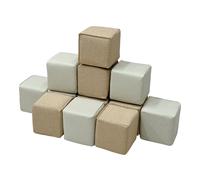 Sunny Dely Blocchi in Schiuma per Bambini, Beige | Soft Play, 12 Blocchi Morbidi in Schiuma, Percorso Ostacoli Psicomotricità, Schiuma EPE | A partire dai 6 mesi