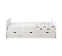 Sunny Eli Letto per Bambini con Letto Estraibile e 3 Cassetti, Bianco | Letto con Letto Estraibile, Senza Materasso - 206,5 X 97 X 75 Cm / per Materasso di Dimensioni: 90 X 200 Cm.