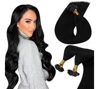 Sunny Extension Cheratina Capelli Veri Nero Jack #1 100% Remy Lisci Cheratina Extension Capelli U Tip 50 Ciocche 50g Extension Nere Cheratina 22 Pollici