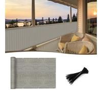 SUNNY GUARD SGFN126-37 recinti Decorativi per Esterni, Polietilene ad Alta densità (HDPE), Marrone e Grigio