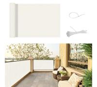 SUNNY GUARD Frangivisto Balcone 80x400cm Protezione Privacy,Protezione UV,Antivento e Impermeabile Copri Ringhiera Balcone per Giardino terrazza con Fascetta,Crema