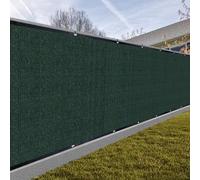 SUNNY GUARD Recinzione per balcone, 2,4 x 15,2 m, verde scuro, resistente, con occhielli in ottone, per cortile, cortile, patio, giardino e privacy all'aperto.