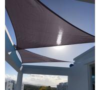 SUNNY GUARD Sun Shade Sail 10'x10'x10' Triangle Charcoal UV Block Suns