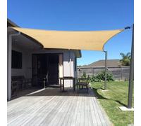 SUNNY GUARD Sun Shade Sail 6.5' x 10' Rectangle Sand UV Block Sunshade