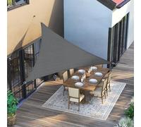 SUNNY GUARD Vela ombreggiante 3x3x3m HDPE Tenda a Vela Triangolare, Tenda da sole per esterno Traspirante Protezione Raggi UV per Giardino Esterno terrazza, Antracite