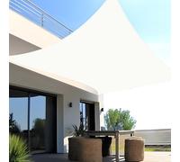SUNNY GUARD Vela ombreggiante Impermeabile 2x2.5m Tenda a Vela Rettangolare,Tenda da Sole per Esterno Protezione Raggi UV per Giardino Esterno terrazza, Crema
