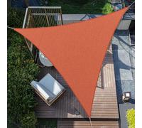 SUNNY GUARD Vela ombreggiante Impermeabile 3.6x3.6x3.6m Tenda a Vela Triangolare,Tenda da Sole per Esterno Protezione Raggi UV per Giardino Esterno terrazza, Rosso arancio
