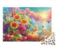 Sunny Harvest Basket by The Sea Puzzle Da 1000 Pezzi Fruit-themed Ideale Per I Regali Di Compleanno E Di Vacanza 52x38cm/1000pcs