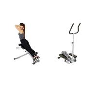 Sunny Health and Fitness 45 Degree Hyperextension Roman Chair, Steel, Grey, One Size SF-BH6629 + Magnetic Underdesk/Standing Portable Ellittical Machine