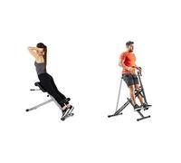 Sunny Health and Fitness 45 Degree Hyperextension Roman Chair, Steel, Grey, One Size SF-BH6629 + Upright Row-N-Ride, Versatile Full-Body Workout Squat Assist Trainer, Easy Setup & Foldable