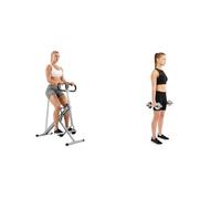 Sunny Health and Fitness Squat Assist Upright Row-N-Ride Rowing Machine, Horse Riding Machine + Adjustable 15 KG Dumbbell Set w/Carry Case, Space Saver, Secure Quick-Lock