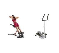 Sunny Health and Fitness Unisex's Station-SF-BH620062 Hyperextension Roman Chair with Dip Station + Magnetic Underdesk/Standing Portable Ellittical Machine