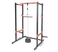 Sunny Health and Fitness Attacco LAT Pull Down Unisex, per Power Rack e Gabbie - SF-XFA006, Nero, Taglia Unica