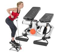 Sunny Health & Fitness Mini stepper avanzati per esercizi a casa, macchina per scale per allenamento totale del corpo con fasce di resistenza - SF-S0978