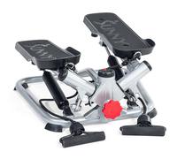 Sunny Health & Fitness Advanced Stepper Machine con funzione Twist e fasce di resistenza, mini stepper portatile, attrezzo per esercizi aerobici indoor per allenamento total body - SF-S0979, Grigio