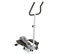 Sunny Health & Fitness Ellittica Mini 2-in-1 da Seduti/in Piedi, Pedaliera Portatile con Manubri per Allenamento in Casa, Esercizio a Basso Impatto per Anziani/Donne - SF-E3988, Grigia