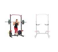 Sunny Health & Fitness Power Zone Squat Stand Rack Power Cage - SF-XF9931 + Power Rack and Cage Add-on Attachment Accessory