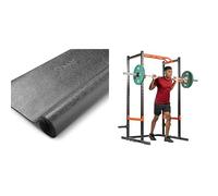 Sunny Health & Fitness Power Zone Strength Rack Power Cage - 455 KG Weight Capacity - SF-XF9925 + Treadmill Mat -Medium - NO. 074-M , Black