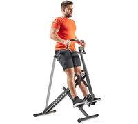 Sunny Health & Fitness Row-N-Ride® Plus - Macchina per squat assistita per impieghi gravosi,capacità massima di 300 libbre(136 kg), resistenza regolabile e sedile super ammortizzato-Modello n. 077PLUS
