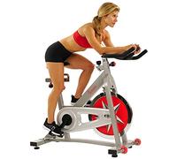 Sunny Health & Fitness Serie Pro 40 libbre. Cyclette fissa per ciclismo indoor magnetica argento con volano - SF-B901