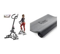 Sunny Health & Fitness Stepper con Manubrio per Casa, Attrezzo per Esercizi a Lunga Distanza e Protezione in Schiuma per Palestra in Casa