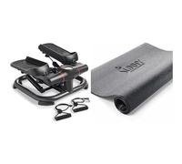 Sunny Health & Fitness Twist Stepper con fasce di resistenza e tappetino protettivo in schiuma per palestra domestica, fitness e attrezzature da palestra - N. 074-XS
