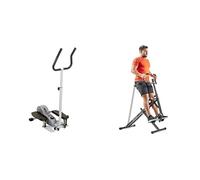 Sunny Health & Fitness Upright Row-N-Ride, Versatile Full-Body Workout Squat Assist Trainer + Magnetic Underdesk/Standing Portable Ellittical Machine