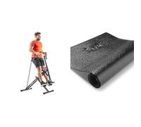 Sunny Health & Fitness Upright Row-N-Ride, Versatile Full-Body Workout Squat Assist Trainer + Treadmill Mat -Small - NO. 083, Black