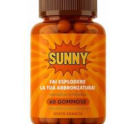 Sunny - Integratore Abbronzatura Naturale con Betacarotene, Rame, Selenio e Vitamine - Stimola la Melanina, Prepara e Mantiene il Colorito - 60 Gommose - AlohaLabs