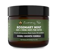 Sunny Isle Burro di rosmarino e menta per capelli e radici forti, 2 once, infuso con biotina, olio di ricino nero giamaicano per rafforzare, nutrire, per cuoio capelluto secco, doppie punte