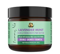 Sunny Isle Burro per capelli alla menta e radici forti, 56,7 g, infuso con biotina e olio di ricino nero giamaicano, rinforza i capelli, cuoio capelluto secco, doppie punte, idratante per la pelle