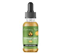 Sunny Isle Rosemary Mint Hair and Strong Roots Oil Lite 2oz, per capelli leggeri e sottili, infuso con biotina e olio di ricino nero giamaicano, cuoio capelluto secco, doppie punte