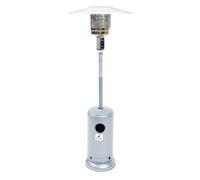 STUFA A GAS BOMBOLA GPL FUNGO DA ESTERNO PORTATILE ACCIAIO 20 MQ GRIGIO OPACO