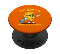Sunny Safe, La parola è fuori essere al sicuro è cool. PopSockets PopGrip Adesivo