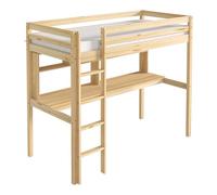 Sunny Sil Letto a soppalco con scrivania, beige | Letto per bambini - Materasso ibrido 90 x 200 incluso (14 cm, schiuma ibrida, rivestimento in poliestere) | Dimensioni totali: 208 x 100 x 172 cm
