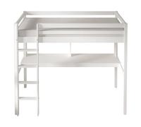 Sunny Sil Letto a Soppalco con Scrivania, Bianco | Per Bambini Senza Materasso - Con Scaletta 208 X 100,5 X 172 Cm / per Materasso di Dimensioni: 90 X 200 Cm