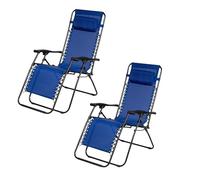 SUNNY STAR 2 Sedie Zero Gravity 115x65x90cm colore blu (2 STC1435)