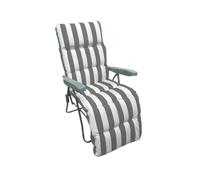 SUNNY STAR SDRAIO CON CUSCINO IMBOTTITO OXFORD BIANCO/GRIGIO 73x60x102cm