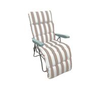 SUNNY STAR SDRAIO CON CUSCINO IMBOTTITO OXFORD BIANCO/TORTORA 73x60x102cm