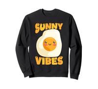 Sunny Vibes Cute Egg Face Summer Felpa