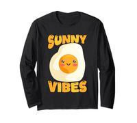 Sunny Vibes Cute Egg Face Summer Maglia a Manica