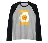 Sunny Vibes Cute Egg Face Summer Maglia con Maniche Raglan