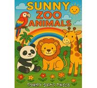 Sunny Zoo Animals: A Fun Zoo Animal Coloring Book for Kids Ages 3-8