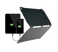 Sunnybag SUNBOOSTER 14 | Caricatore solare portatile da 14 Watt | pieghevole, efficiente, impermeabile | 2 uscite USB | telefono cellulare, tablet, power bank in viaggio | per attività all'aperto,