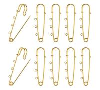 SUNNYCLUE 1 scatola 10 pezzi Spilla Da Balia Placcata Oro 18k Spilla Risultati Spille Da Kilt con Passanti Spilla Da Balia Resistente per Creazione di Gioielli Accessori Cucito Fai Da Te Vestiti Coper