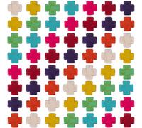 SUNNYCLUE 1 scatola 100 pezzi Perline Turchesi Perline Colorate A Croce Sintetiche Piccole Blu Rosa Rosse Rosario Vintage Pasquale Distanziatore Sciolto Perline Crocifisso per La Creazione di Gioielli