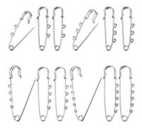 SUNNYCLUE 1 Scatola 12 Pezzi 4 Stili Spilla di Sicurezza in Argento Piccole Spille da Kilt Metlega Sfuso 304 Anelli di Fissaggio Resistenti in Acciaio Inossidabile CHISusura Spille Risultati con Fori