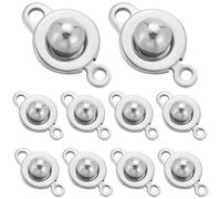 SUNNYCLUE 1 SCATOLA 16 SET Chiusure A Scatto In Acciaio Inossidabile Da 15 mm Bottoni Gioielli Chiusura Bracciale Connettori Connettori In Metallo Argento Chiusura Presa Gioielli Fermagli per Realizza